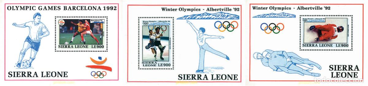 Sellos: 71683 MNH SIERRA LEONA 1992 25 JUEGOS OLIMPICOS VERANO BARCELONA 1992 - 16 JUEGOS OLIMPICOS INVIERN
