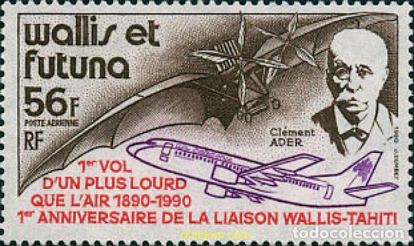 Sellos: 45865 MNH WALLIS Y FUTUNA 1990 1 ANIVERSARIO DE LA LINEA AEREA CON TAHITI
