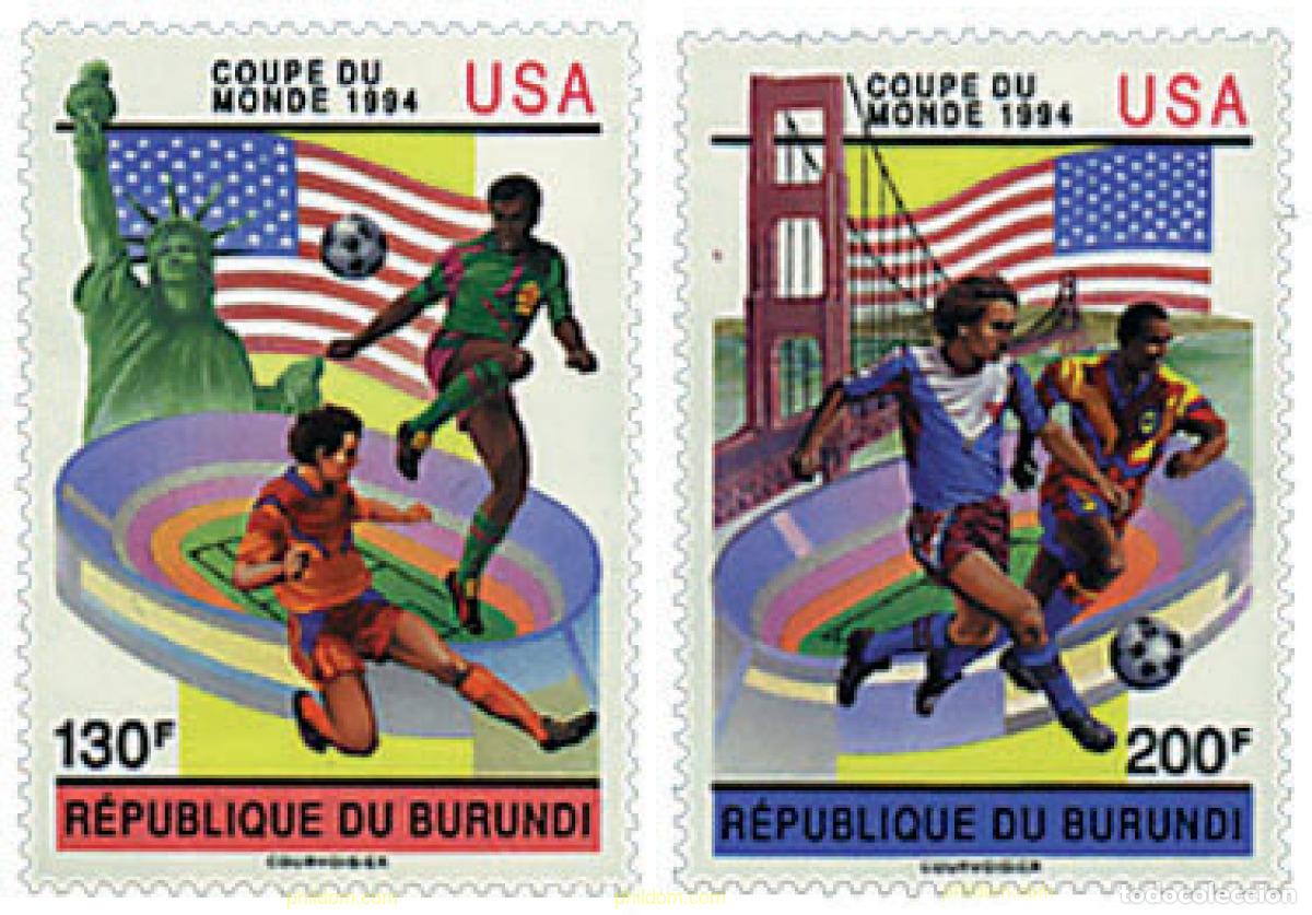 Sellos: 28021 MNH BURUNDI 1993 COPA DEL MUNDO DE FUTBOL. USA-94
