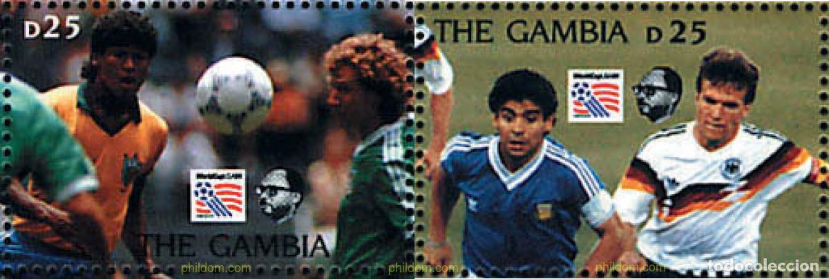 Sellos: 121077 MNH GAMBIA 1993 COPA DEL MUNDO DE FUTBOL. USA-94