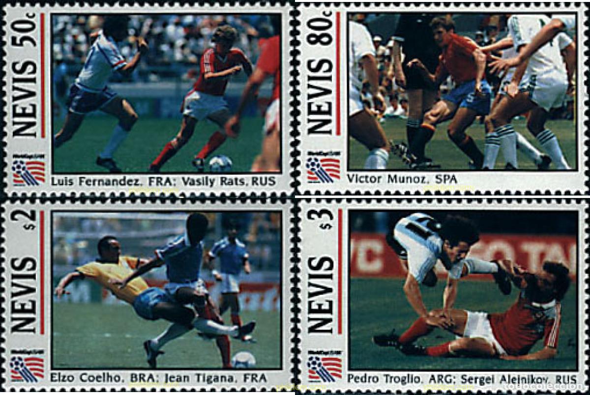 Sellos: 28049 MNH NEVIS 1993 COPA DEL MUNDO DE FUTBOL. USA-94