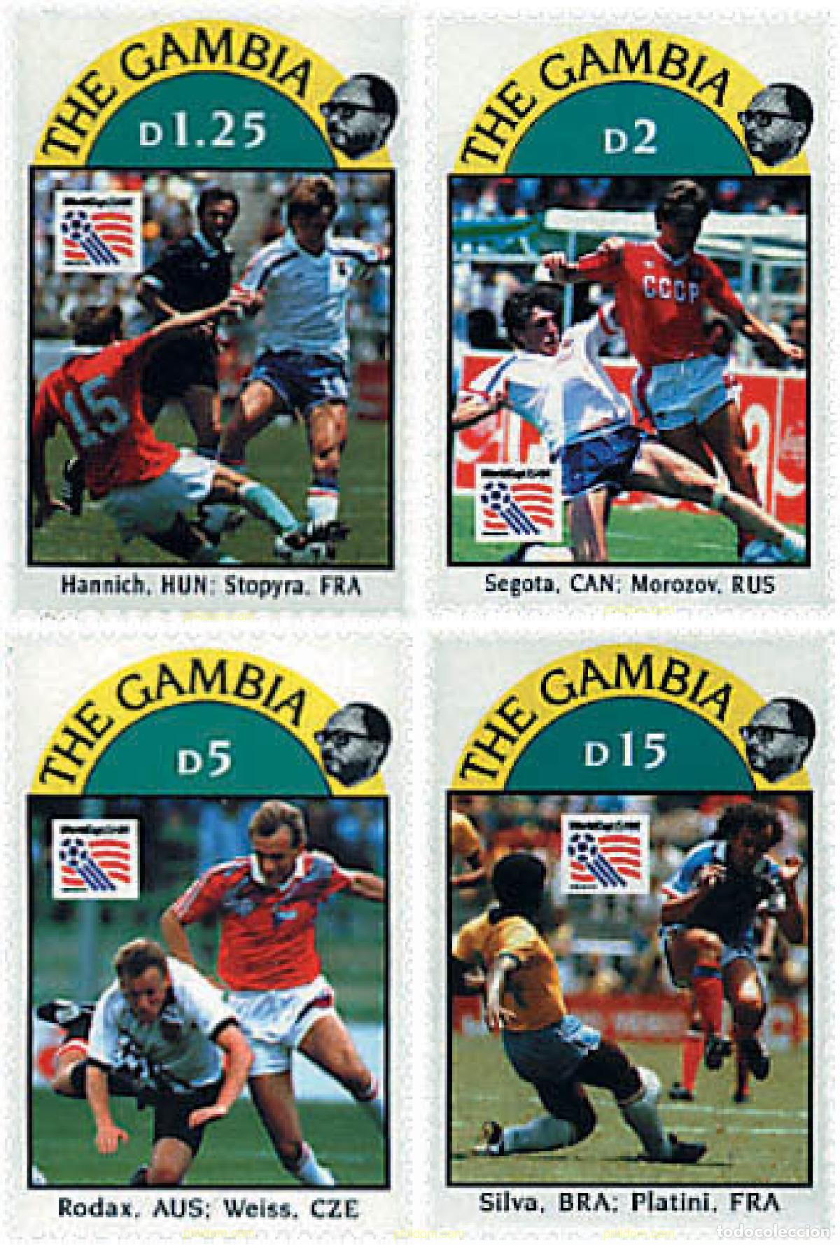 Sellos: 264734 MNH GAMBIA 1993 COPA DEL MUNDO DE FUTBOL. USA-94