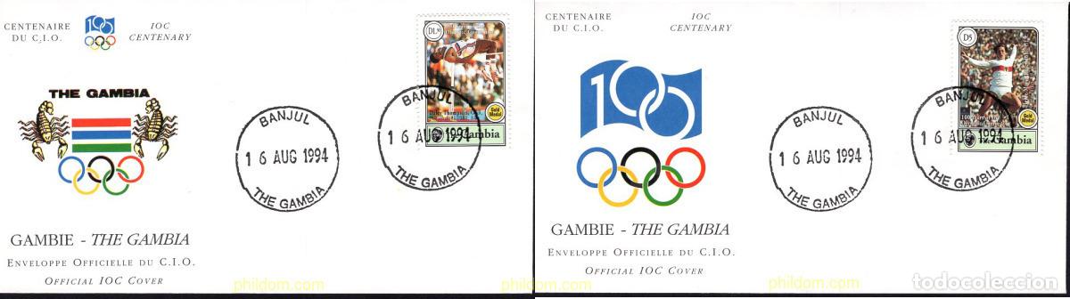 Sellos: 385557 MNH GAMBIA 1994 CENTENARIO DEL COMITE OLIMPICO INTERNACIONAL