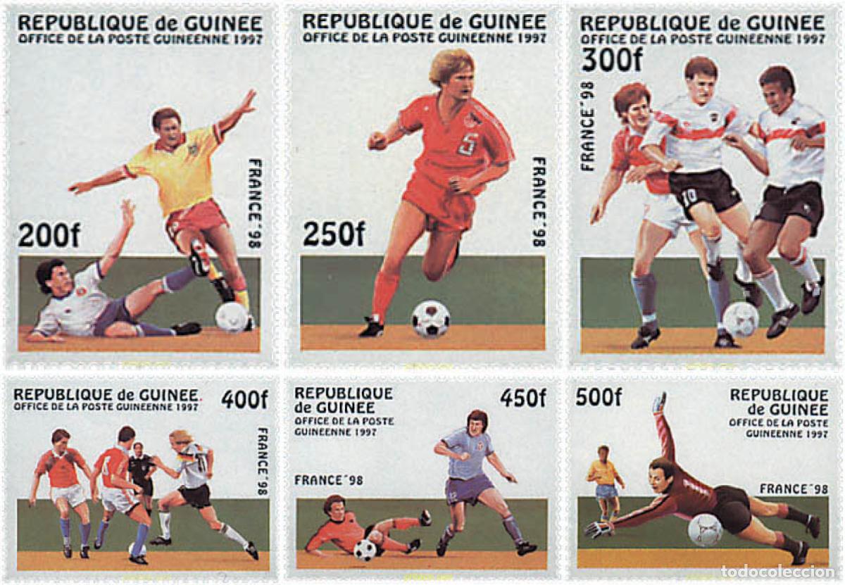 Sellos: 31123 MNH GUINEA 1997 COPA DEL MUNDO DE FUTBOL. FRANCIA-98