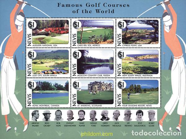 Sellos: 347476 MNH NEVIS 1997 CAMPOS DE GOLF CELEBRES
