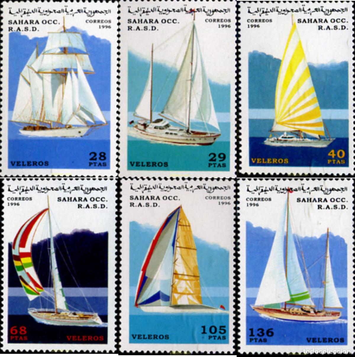 Sellos: 204668 MNH REPUBLICA ARABE SAHAURI DEMOCRATICA 1996 VELEROS