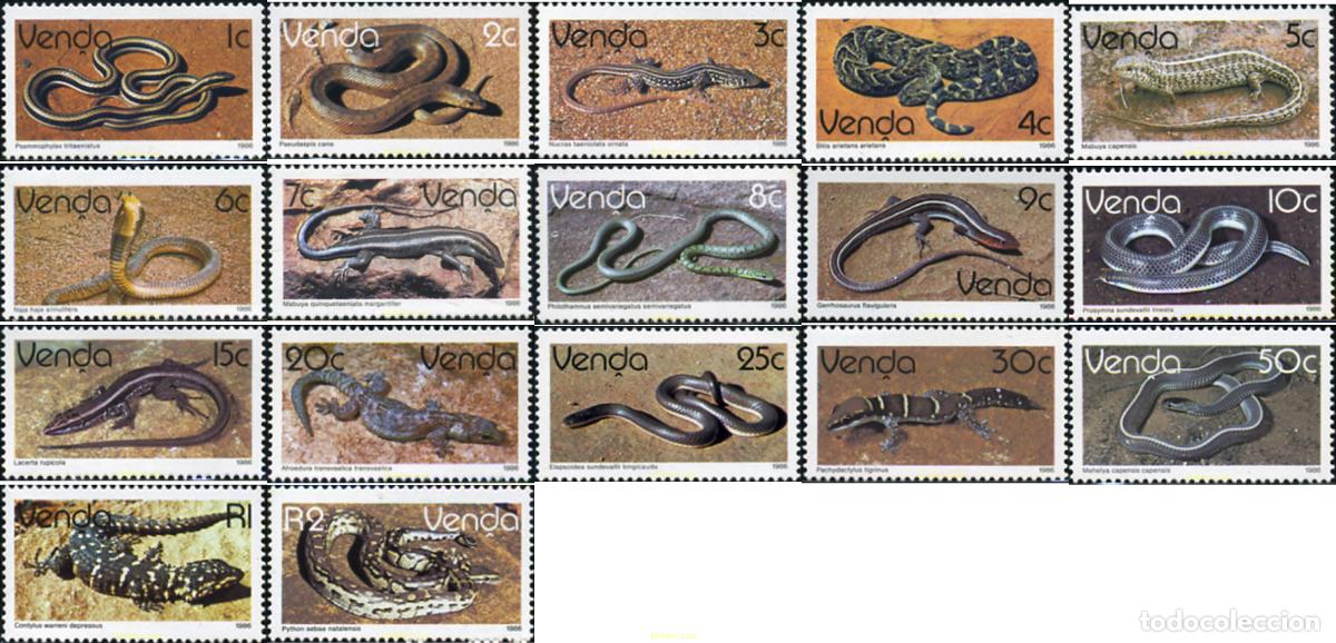 Sellos: 28281 MNH VENDA 1986 REPTILES
