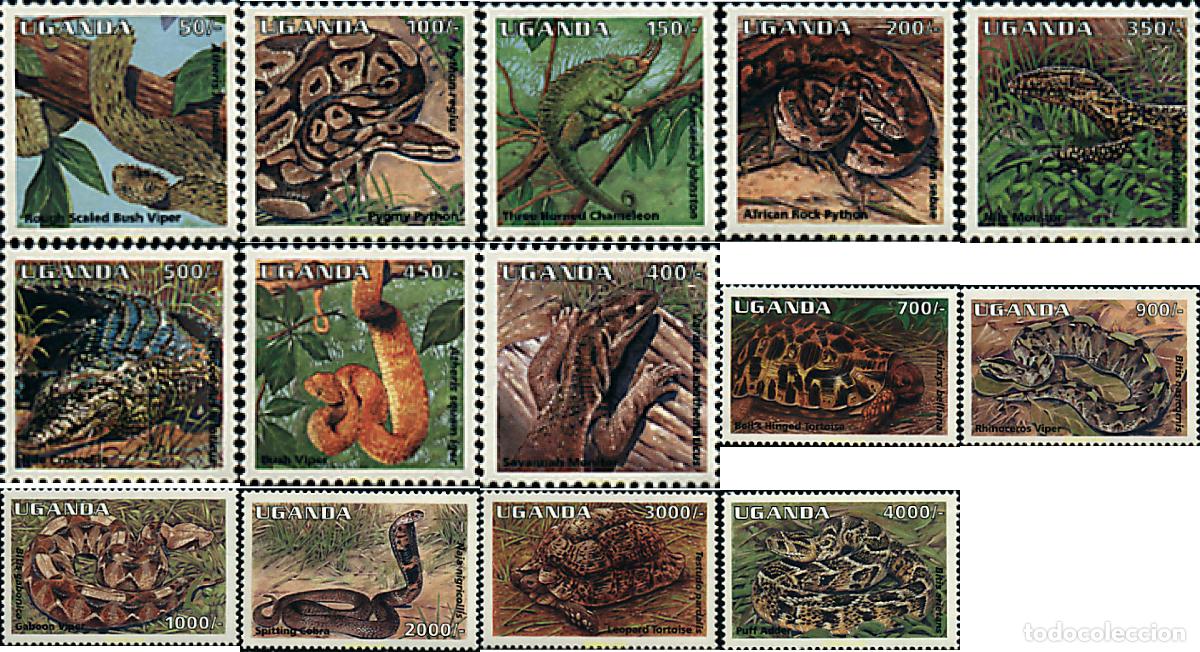 Sellos: 76835 MNH UGANDA 1995 REPTILES
