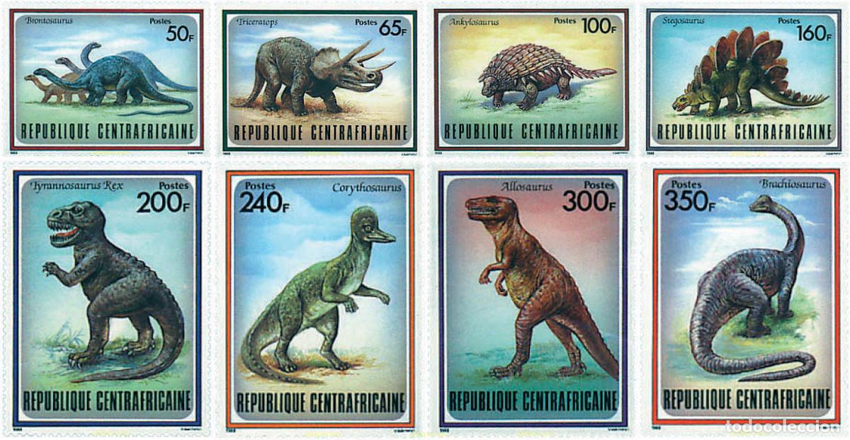 Timbres: 97853 MNH CENTROAFRICANA 1988 FAUNA PREHISTORICA