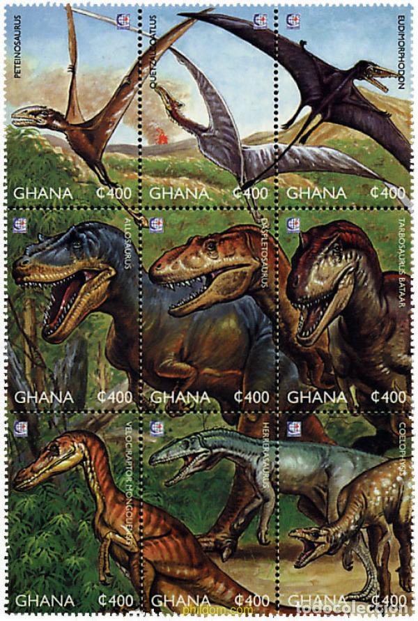 Sellos: 211305 MNH GHANA 1995 FAUNA PREHISTORICA
