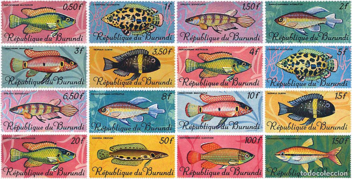 Sellos: 73505 MNH BURUNDI 1967 PECES