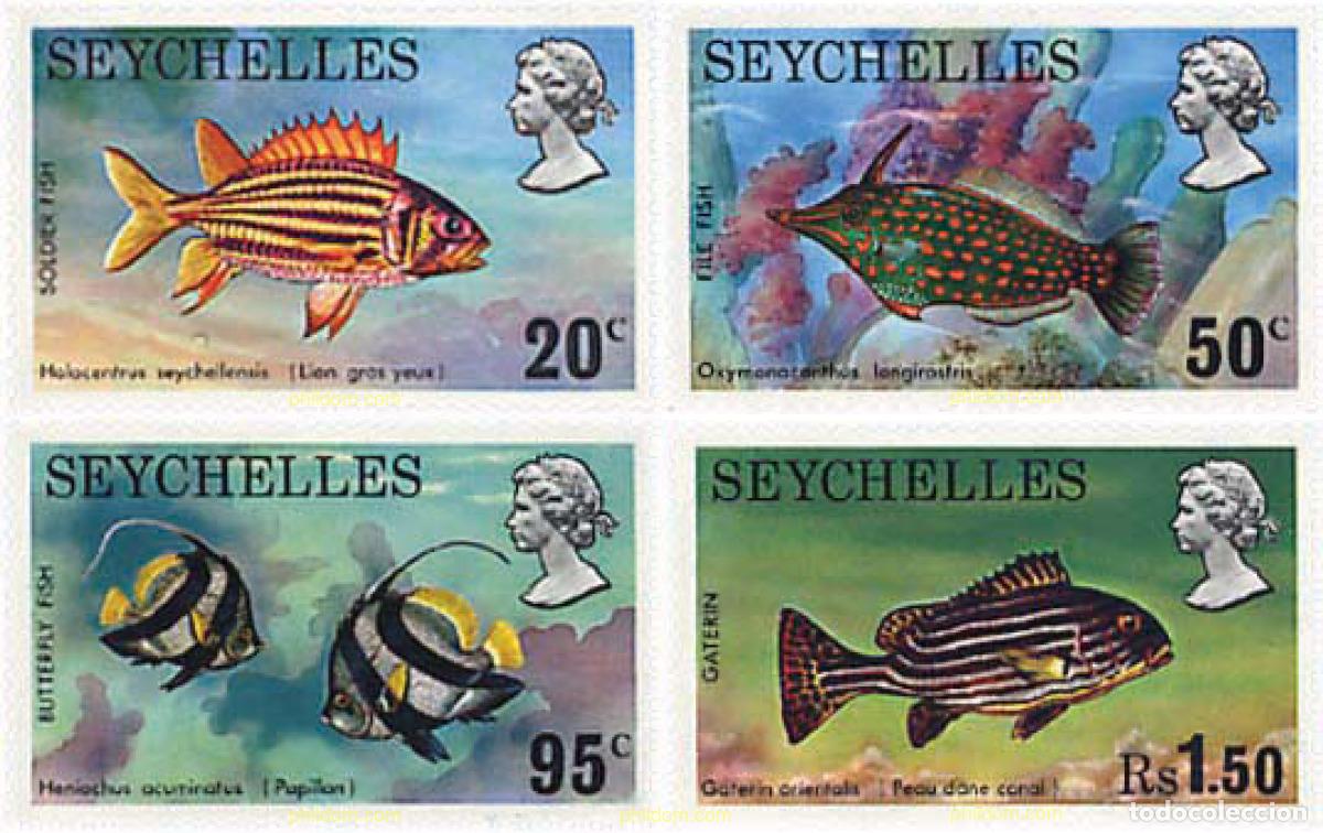 Sellos: 28435 MNH SEYCHELLES 1974 PECES