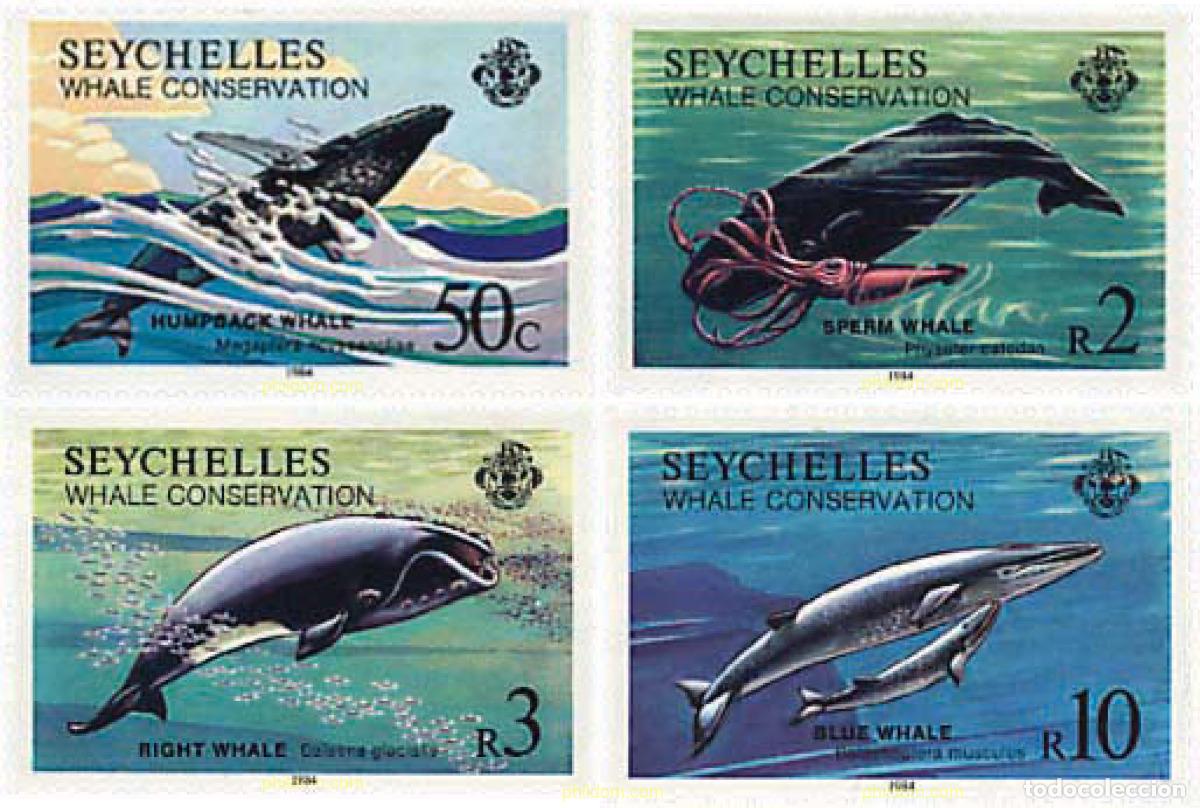 Sellos: 92452 MNH SEYCHELLES 1984 PROTECCION DE LAS BALLENAS
