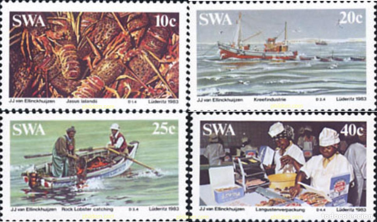 Sellos: 72040 MNH SUR OESTE AFRICANO 1983 INDUSTRIA DE LA LANGOSTA