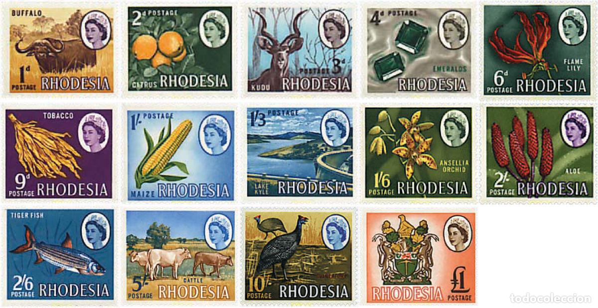 Sellos: 93836 MNH RODESIA 1966 MOTIVOS VARIOS
