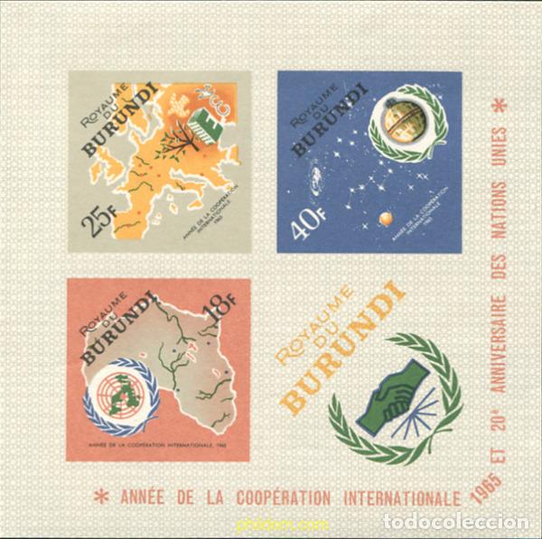Sellos: 133726 MNH BURUNDI 1965 A&Ntilde;O DE LA COOPERACION INTERNACIONAL