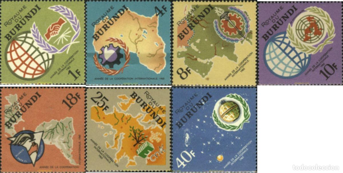 Sellos: 133728 MNH BURUNDI 1965 A&Ntilde;O DE LA COOPERACION INTERNACIONAL