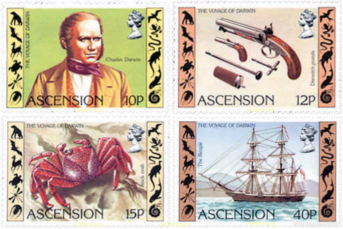 Sellos: 97554 MNH ASCENSION 1982 CENTENARIO DE LA MUERTE DE CHARLES DARWIN