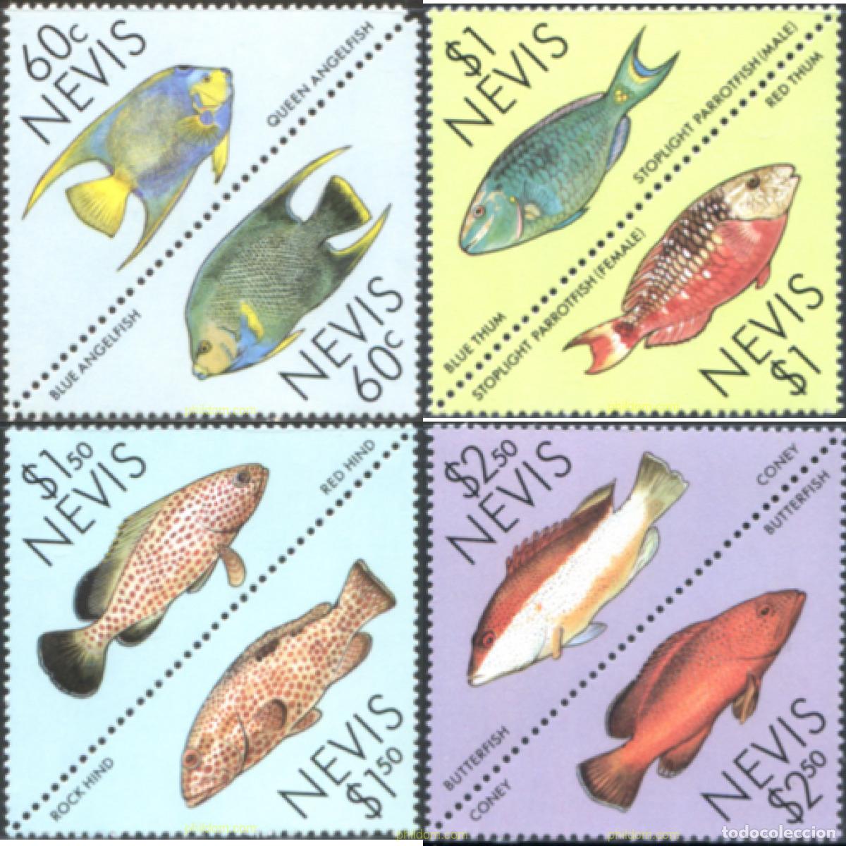 Sellos: 153836 MNH NEVIS 1987 PECES