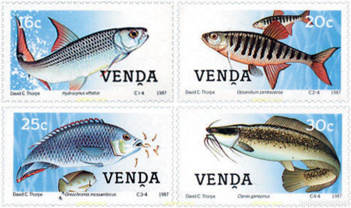 Sellos: 28516 MNH VENDA 1987 PECES DE AGUA DULCE