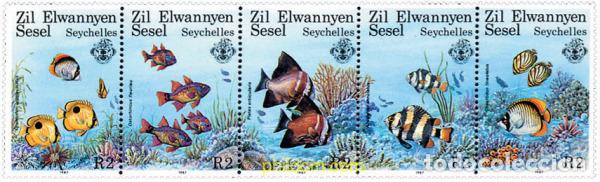 Sellos: 6384 MNH SEYCHELLES. Zil Elwannyen Sesel 1987 PECES