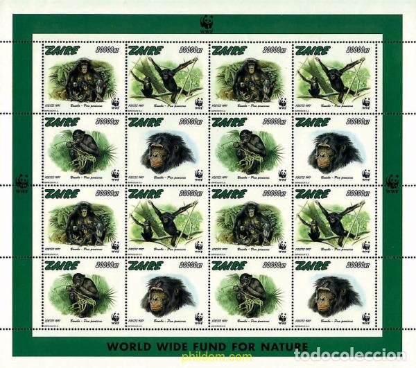 Sellos: 12682 MNH ZAIRE 1997 BONOBO
