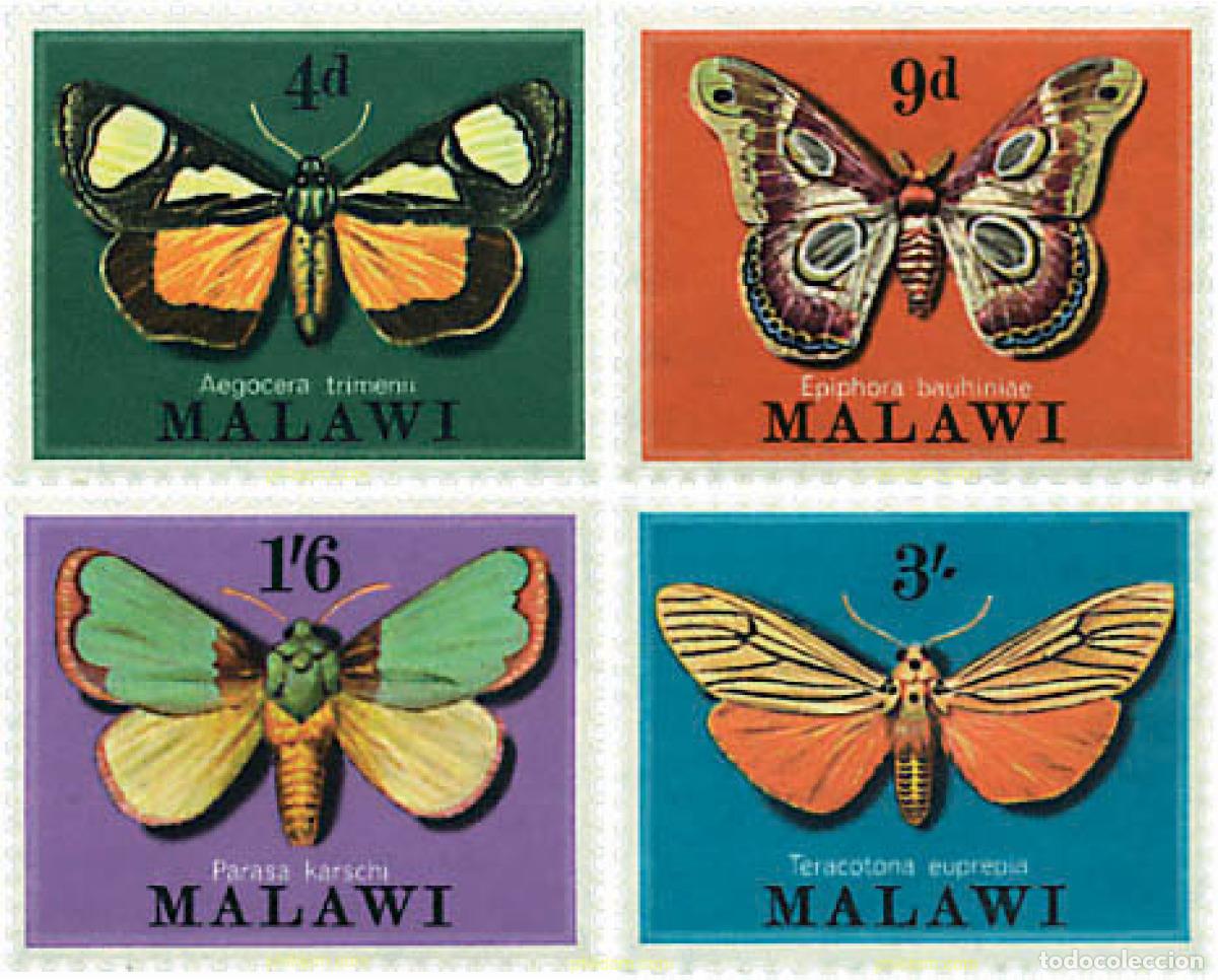 Sellos: 78012 MNH MALAWI 1970 MARIPOSAS NOCTURNAS
