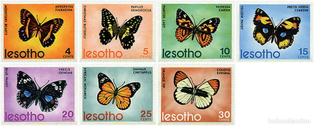 Sellos: 76275 MNH LESOTHO 1973 MARIPOSAS