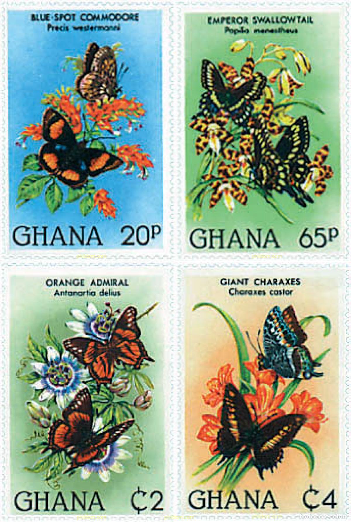 Sellos: 91127 MNH GHANA 1982 MARIPOSAS DE GHANA