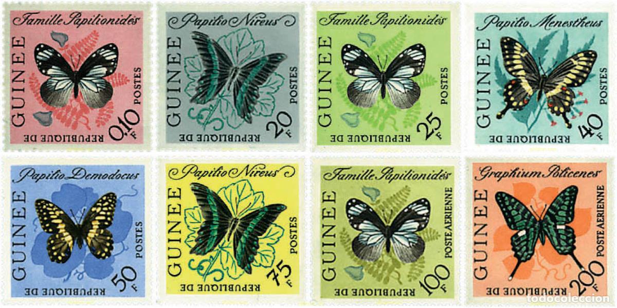 Sellos: 262329 HINGED GUINEA 1963 MARIPOSAS