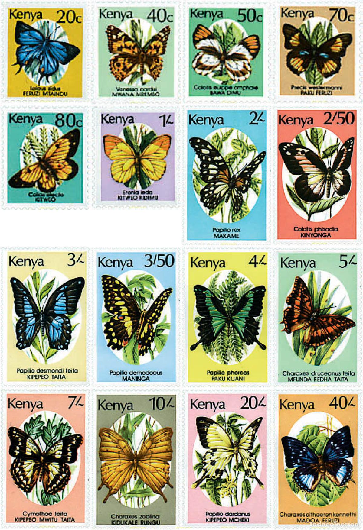 Sellos: 77255 MNH KENIA 1988 MARIPOSAS