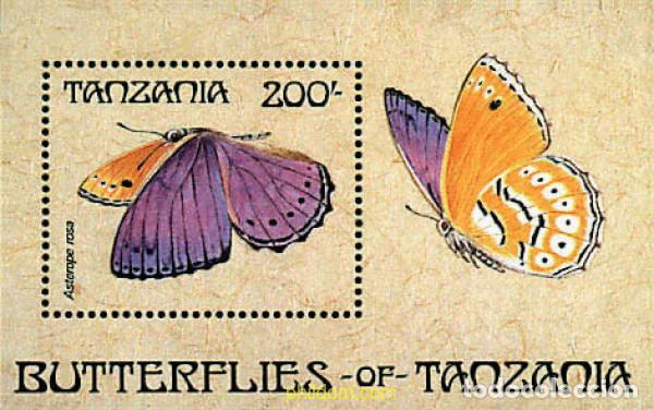 Sellos: 365231 MNH TANZANIA 1988 MARIPOSAS