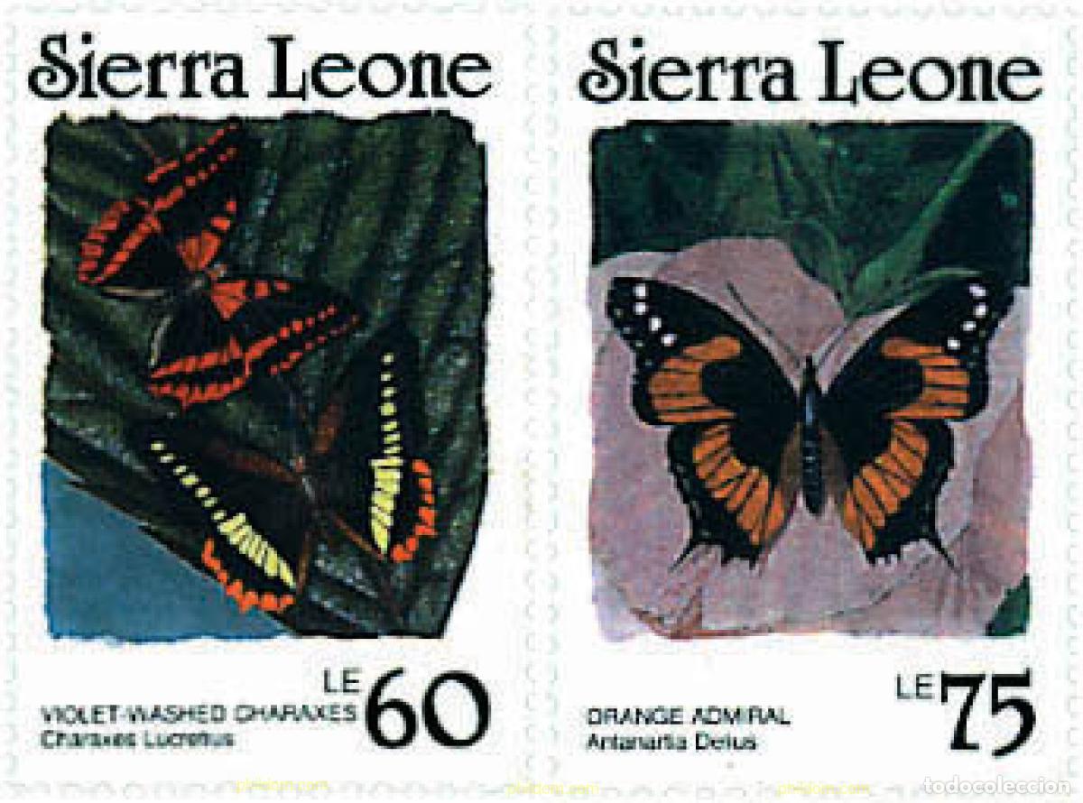 Sellos: 361954 MNH SIERRA LEONA 1987 MARIPOSAS