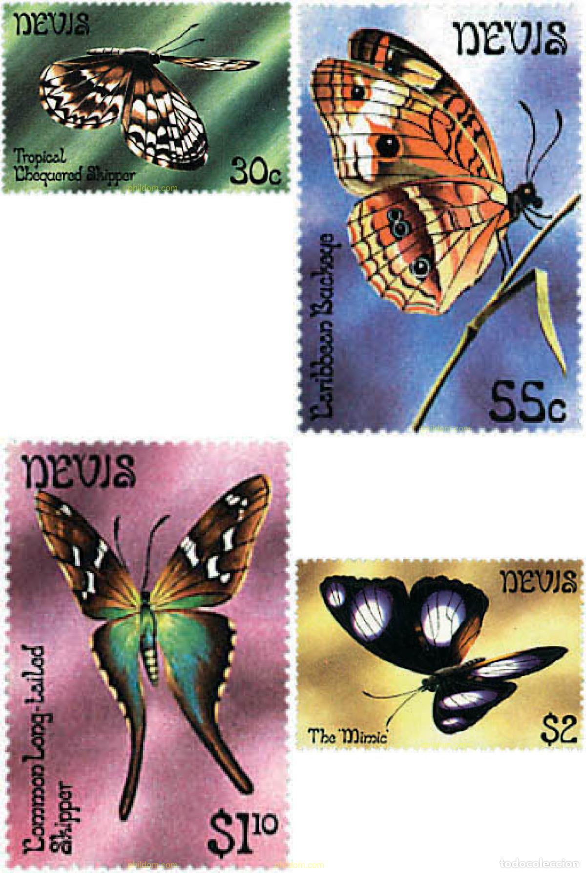 Sellos: 76499 MNH NEVIS 1983 MARIPOSAS