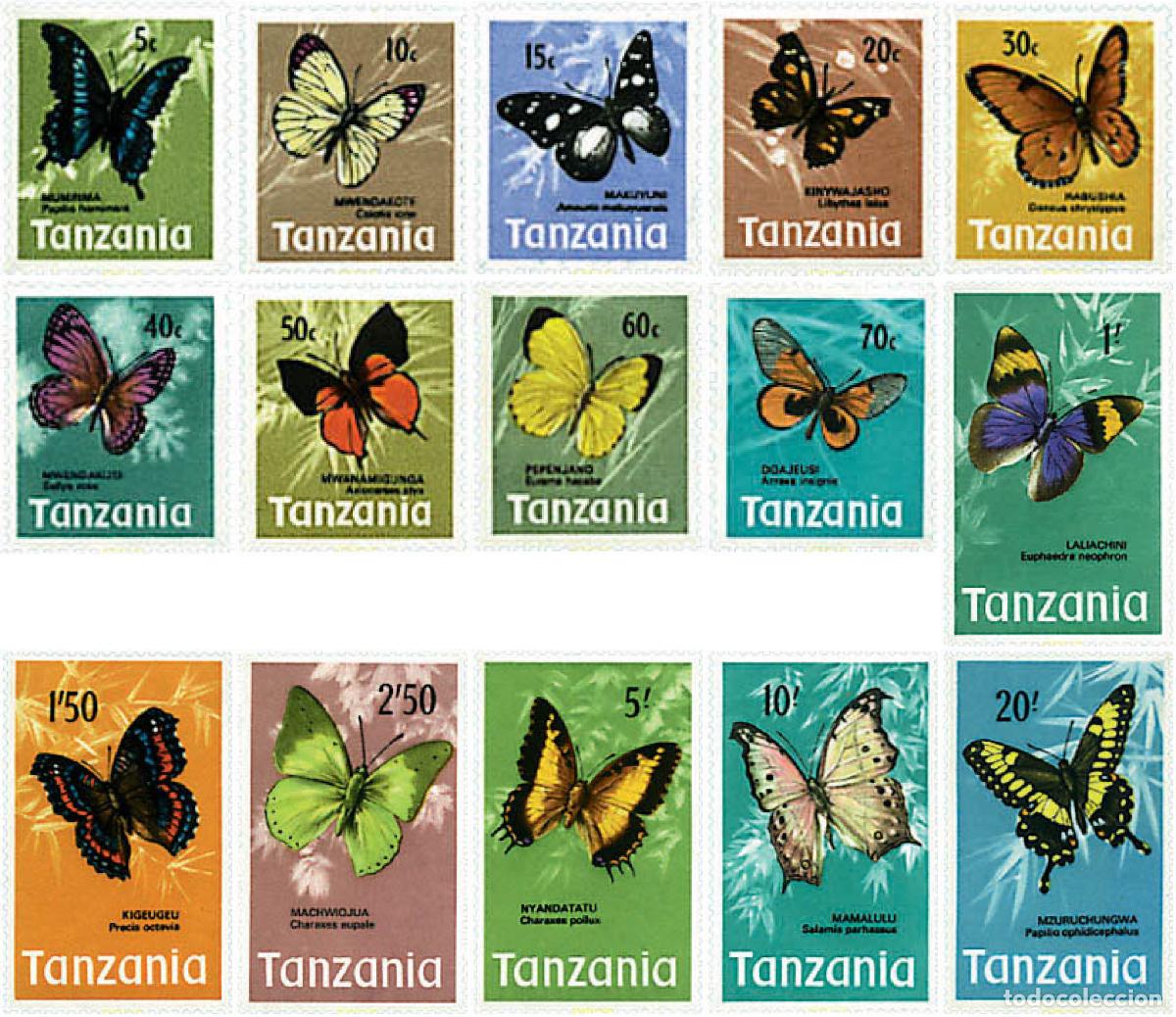 Sellos: 77807 MNH TANZANIA 1973 MARIPOSAS