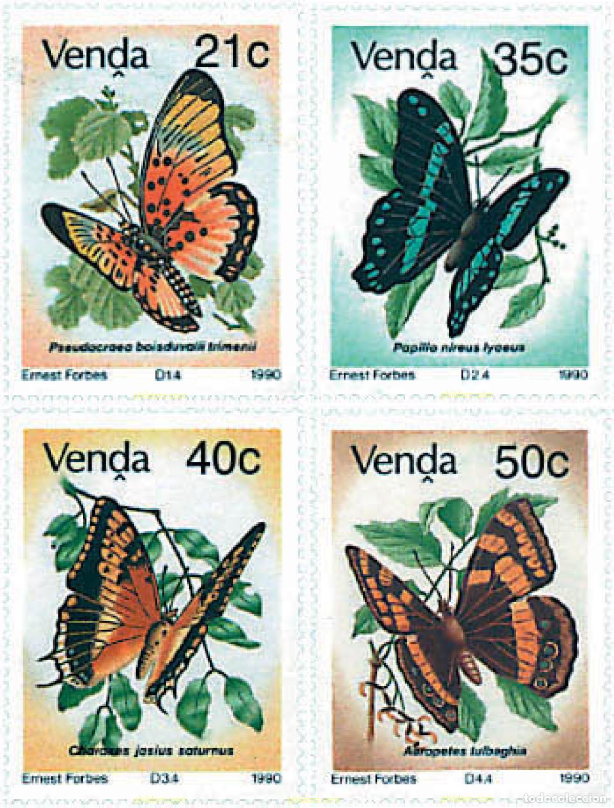 Sellos: 77386 MNH VENDA 1990 MARIPOSAS