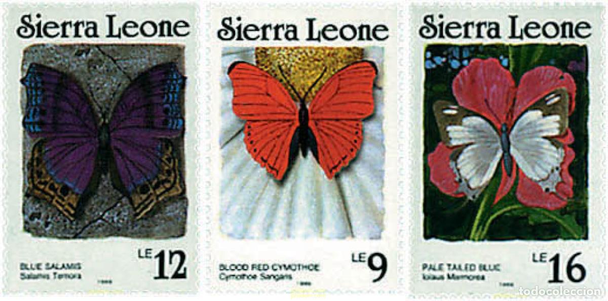 Sellos: 375744 MNH SIERRA LEONA 1989 MARIPOSAS
