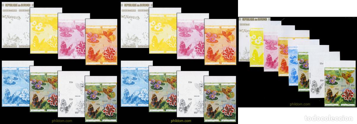 Sellos: 204436 MNH BURUNDI 1973 MARIPOSAS Y FLORES
