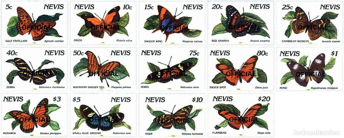 Briefmarken: 77697 MNH NEVIS 1993 MARIPOSAS