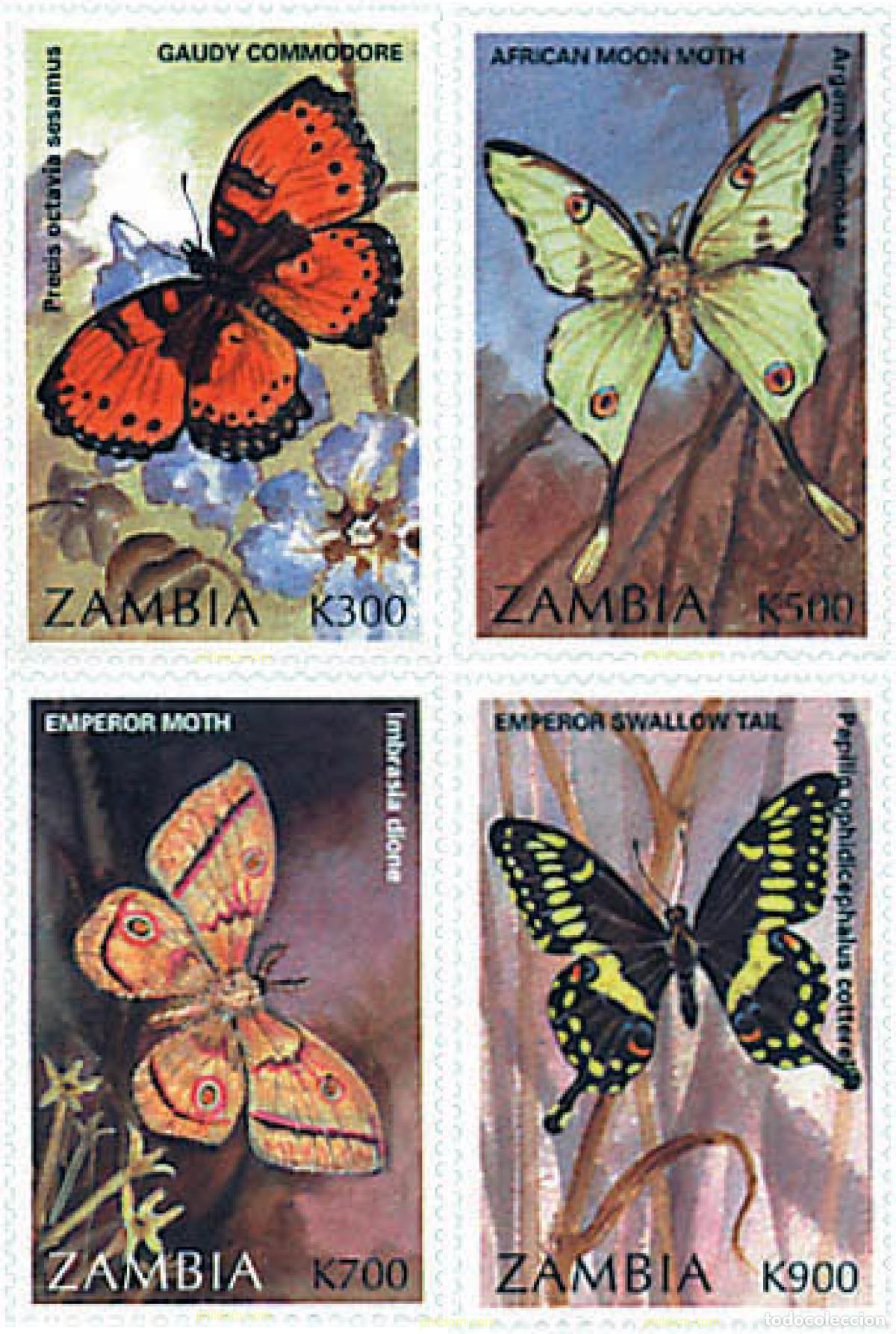 Sellos: 95373 MNH ZAMBIA 1997 MARIPOSAS