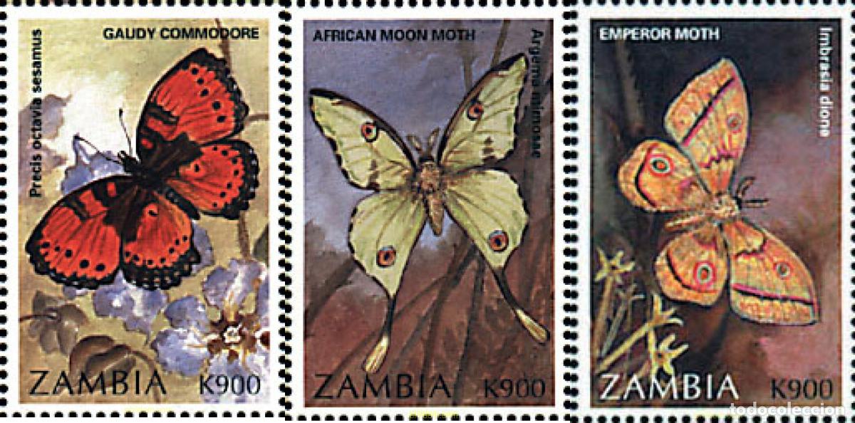 Sellos: 98195 MNH ZAMBIA 1997 MARIPOSAS