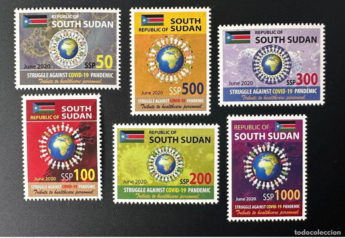 Sellos: Sud&aacute;n del Sur 2020 Mi. 25-30 Lucha contra COVID-19 Pandemia Coronavirus 6 val