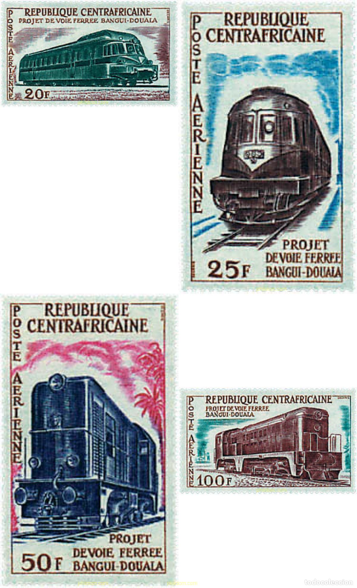 Sellos: 60899 MNH CENTROAFRICANA 1963 PROYECTO DEL FERROCARRIL BANGUI-DOUALA
