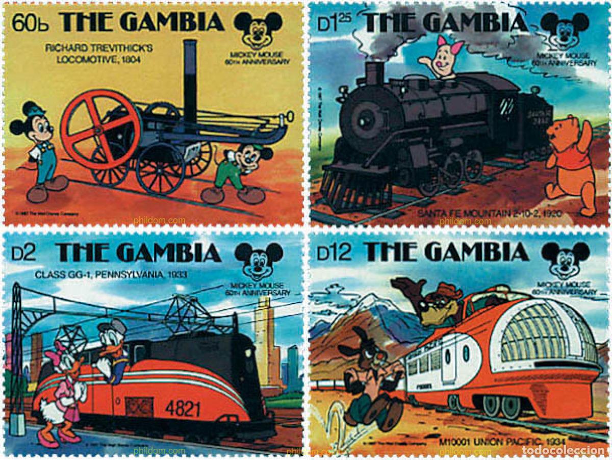 Sellos: 316774 MNH GAMBIA 1987 60 ANIVERSARIO DE MICKEY MOUSE