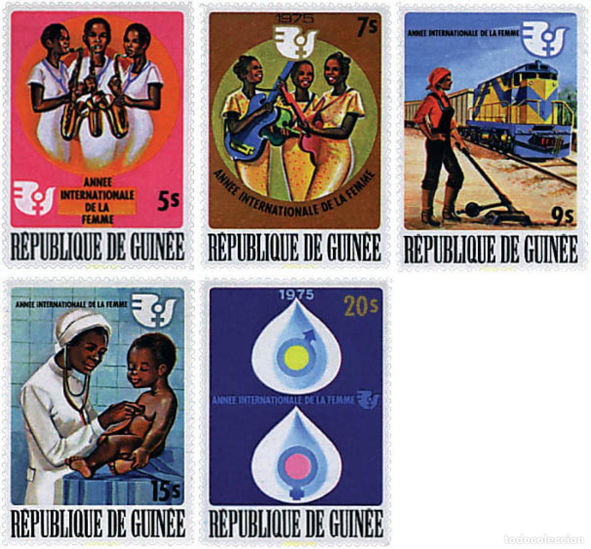 Sellos: 71748 MNH GUINEA 1976 A&Ntilde;O INTERNACIONAL DE LA MUJER