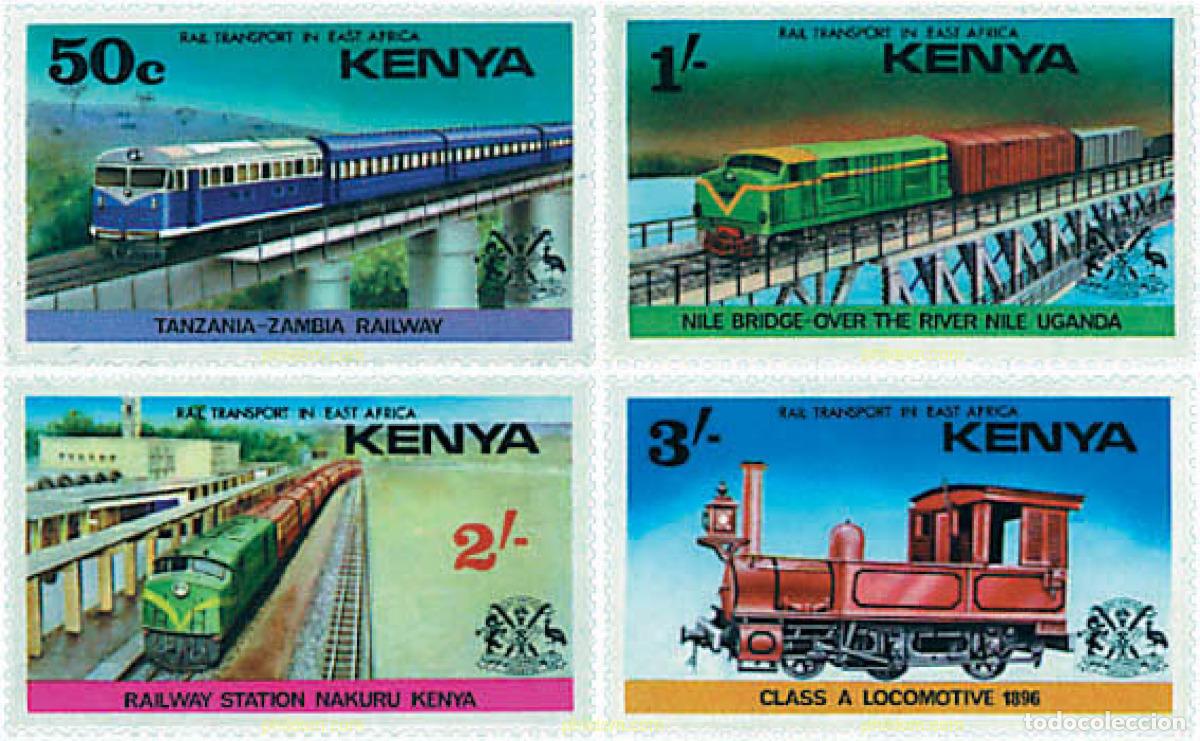 Sellos: 59577 MNH KENIA 1976 TRANSPORTES FERROVIARIOS