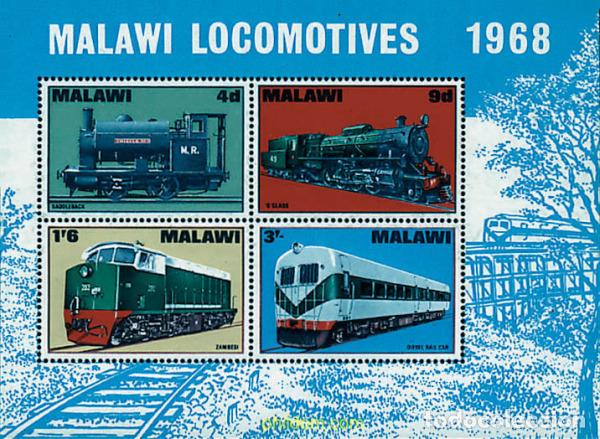Sellos: 55785 MNH MALAWI 1968 LOCOMOTORAS