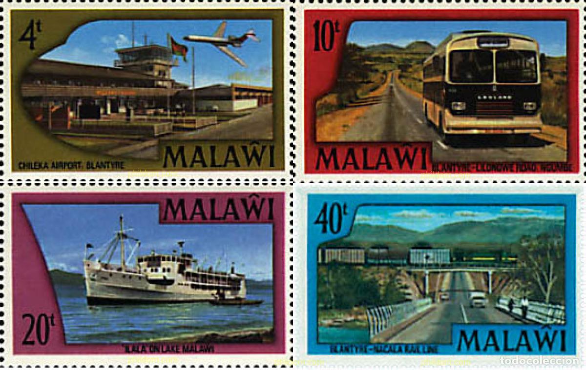 Sellos: 55791 MNH MALAWI 1977 TRANSPORTES