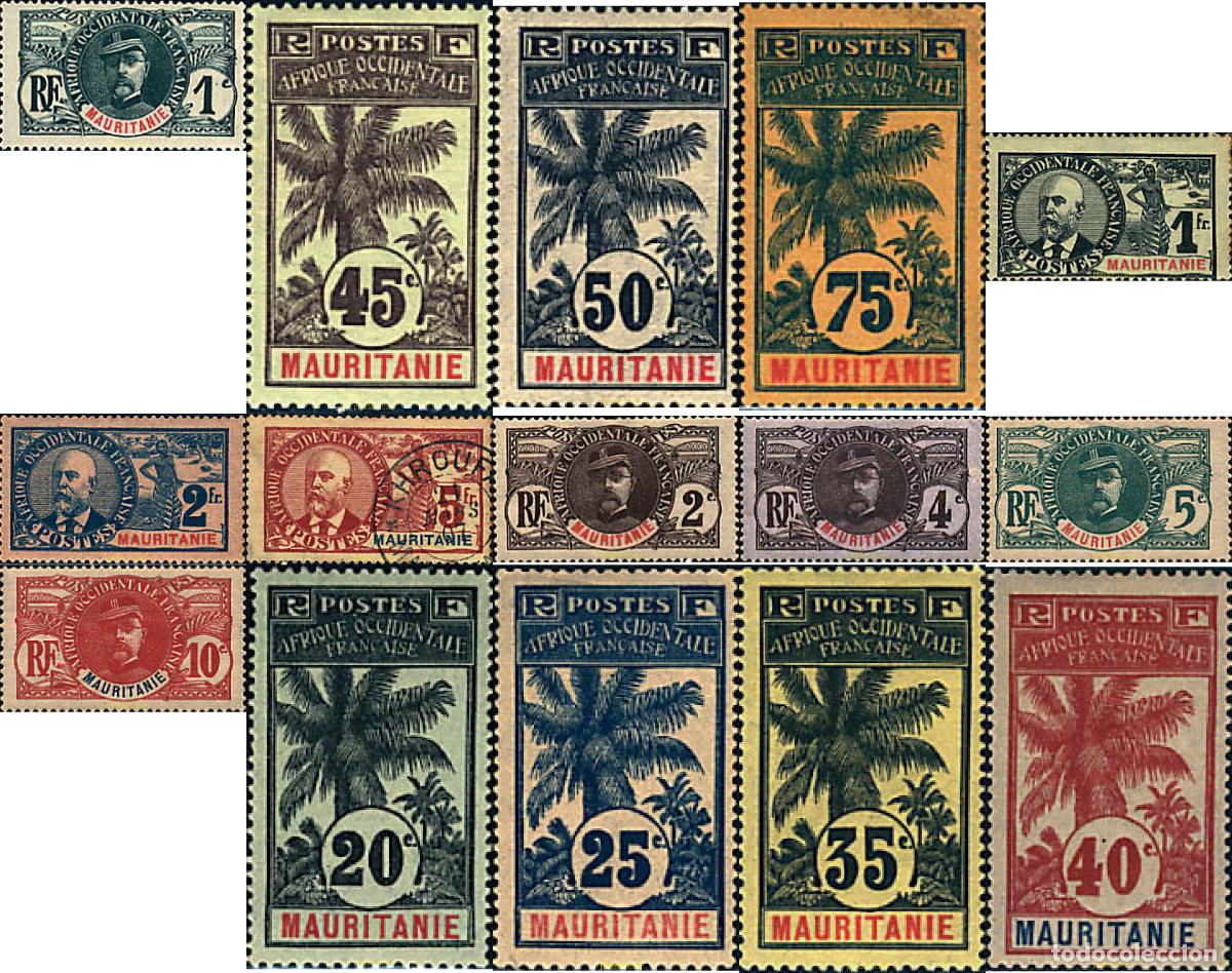 Sellos: 590127 HINGED MAURITANIA 1906 SERIE BASICA