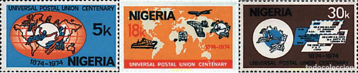 Sellos: 56733 MNH NIGERIA 1974 CENTENARIO DE LA UNION POSTAL UNIVERSAL